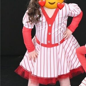 Red and White Striped Kids Costume